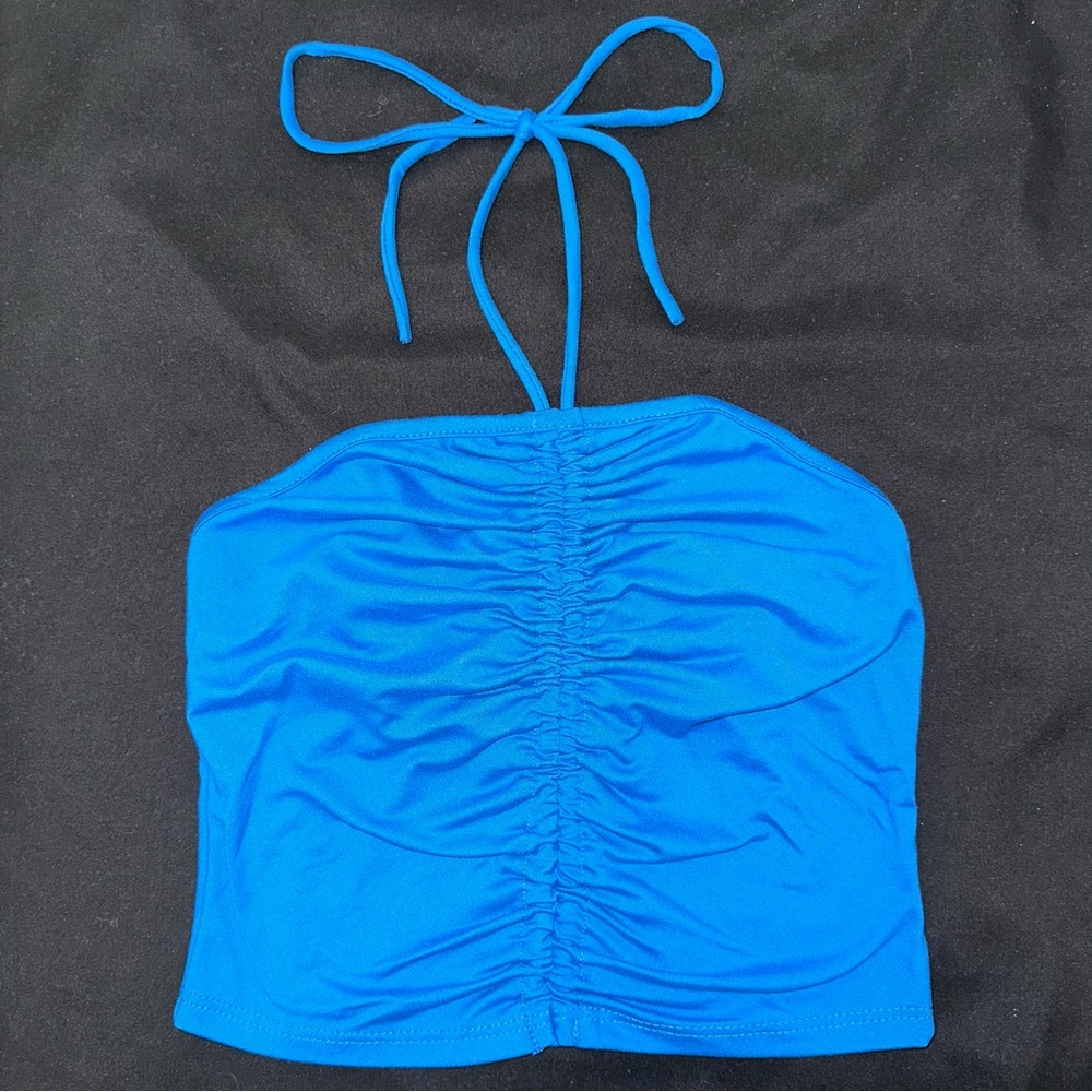 NWOT Tie Around The Neck Blue Top